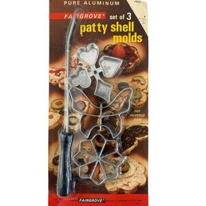 Vintage Patty Shell Molds Set of 3 Pure Aluminum Pastry Utensil